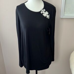TORRID l Black Long Sleeve Top Rayon Blend